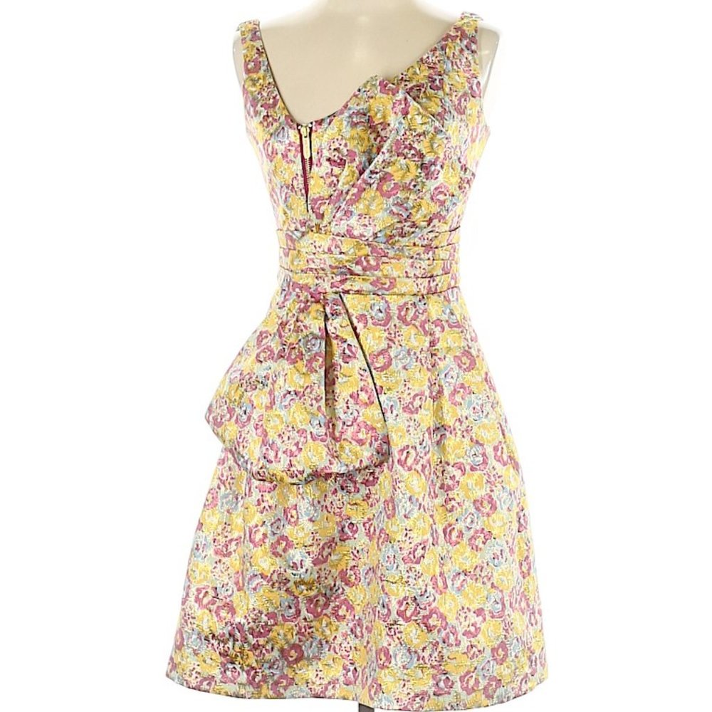 Zac Posen Gold Floral Brocade Cocktail dress